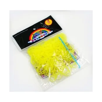 kreativní sada Gumičky na náramky Loom Bands průhledné žluté