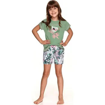Dívčí pyžamo Taro, dětské pyžamo 2200/1-Hania, krátký rukáv, zelená, vel. 86