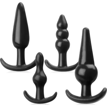 Anální kolík 4 ANÁLNÍ KOLÍKY RŮZNÉ ROZMĚRY A TVARY SEX KOMPLET– 77717354