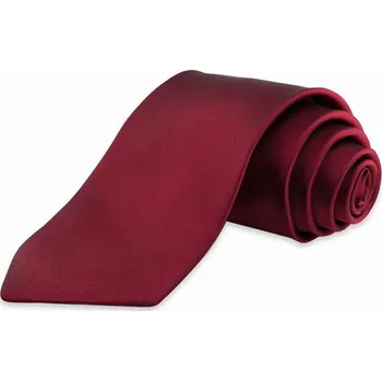 Pánská kravata K1 - vzor 11 - BORDÓ - VÍNOVÁ - LESKLÁ