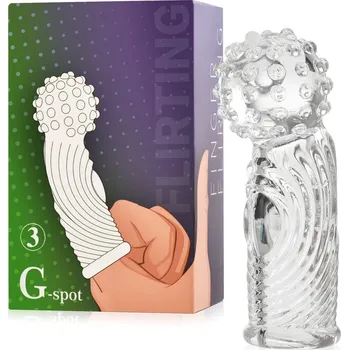 Erotický masážní přípravek NÁVLEK NA PRST NA PETTING STIMULUJÍCÍ BOD A GELOVÝ NÁVLEK - 75051552