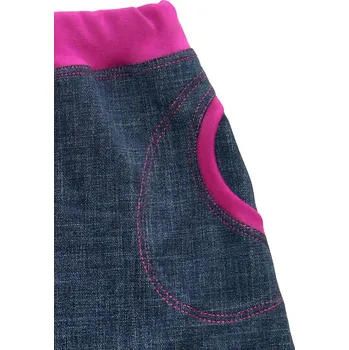 Dámské kalhoty dosupliku Kalhoty potisk jeans S fialová