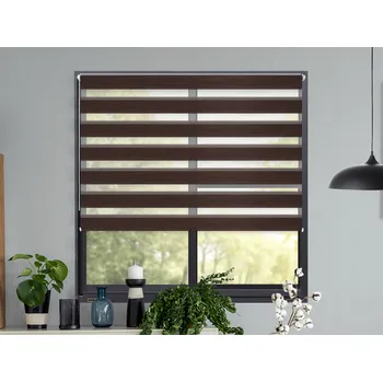 Roleta FEXI Zatemňovací Roleta Den a noc, Nature tmavý mahagon, B 016 v POLO kazetě, 150x30 cm