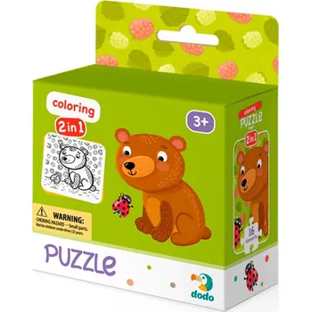 Puzzle TM Toys Puzzle s omalovánkou Medvídek 16 dílků