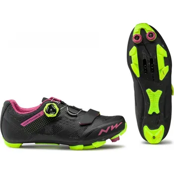 Pánská sportovní obuv Northwave tretry RAZER WMN black/fuch/yel fluo - 37