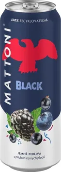 Voda Mattoni Black jemně perlivá černé plody 0,5 l