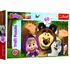 Puzzle Trefl Máša a medvěd veselé foto 60 dílků