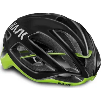 Cyklistická přilba Helma KASK Protone, Black/Lime Velikost: 52 - 58 cm