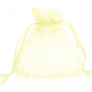 Dárková taška Organzový sáček 9x12cm krémový
