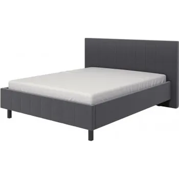 Postel Manželská postel 160x200cm Camilla – tm. šedá/černé nohy