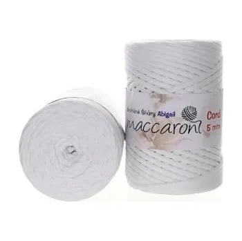 Příze Maccaroni Šňůry Abigail 5mm - 01 bílá