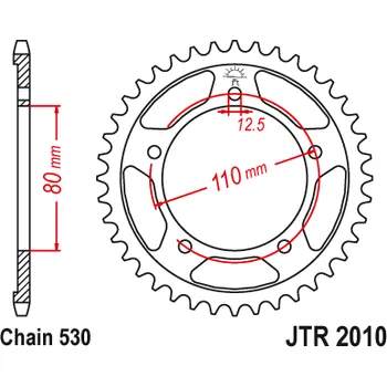Řetězová sada pro motocykl Jt sprockets JTR 2010-40 Triumph