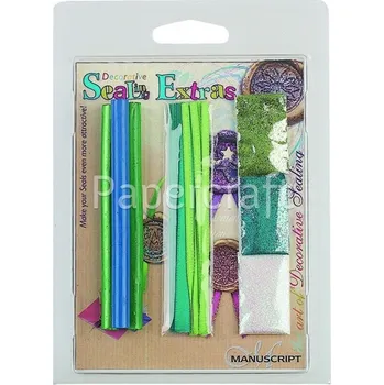 Pečetní vosk MSH7271BG, sada zelená/modrá - 107003837