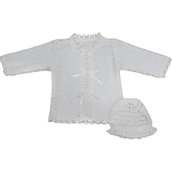 Kojenecká souprava EKO Souprava ke křtu pro dívky 27 Vel. 56