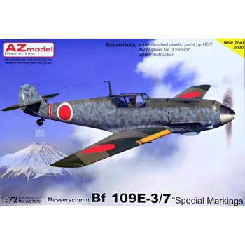 Plastikový model AZ model 1/72 Bf 109E-3/7 'Special Markings' (3x camo)
