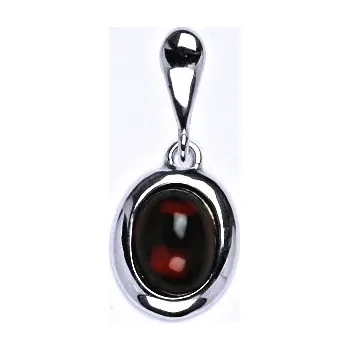 Přívěsek Stříbrný přívěsek,přírodní kámen granát 8 x 6 mm, P 1355 (1475)