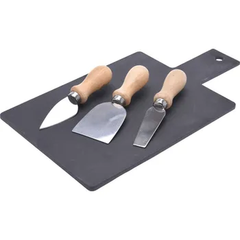 EH Excellent Houseware Tác k servírování sýrů, 3 nože, 30 x 17 cm
