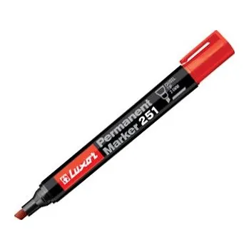 Popisovač permanentní Luxor 251, červený