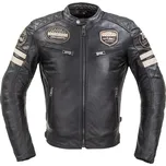 W-TEC Pánská kožená bunda Milano černá - 5XL