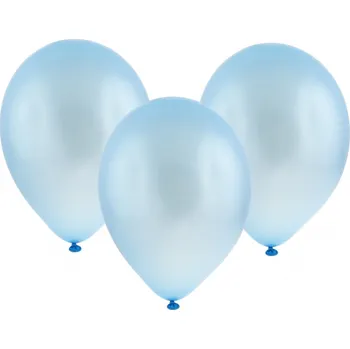 Balónek Latexové balónky metalické - modré 10ks 30cm
