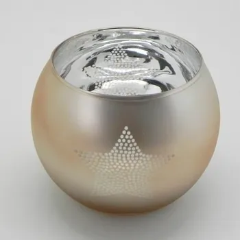 Svícen Svíčník s hvězdičkou sklo šampaň II.jakost (HKC-01839-482U/II.jakost)