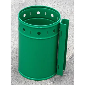 Odpadkový koš Venkovní závěsný odpadkový koš, objem 15 l, zelený, slevy