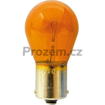 Žárovka Žárovka kulová-žlutě tónovaná, 12 V, 21 W, patice BAU 15s