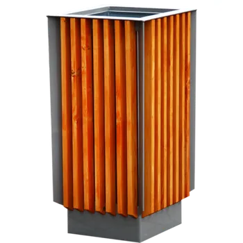 Odpadkový koš Venkovní odpadkový koš dřevěný s vložkou, objem 65 l, slevy