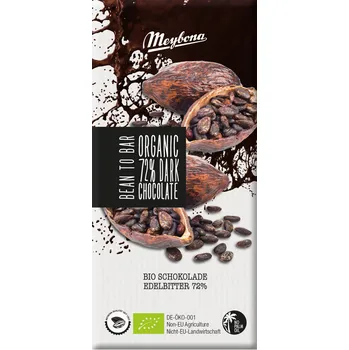 Čokoláda Čokoláda Meybona 100 g BIO hořká 72 % (BIO Organic 72% Dark Chocolate)