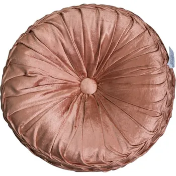 Dekorativní polštářek Růžový kulatý sametový polštář Rosa - Ø 40cm