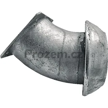 Fitinka Samec/V-díl Perrot 4"/108 mm koleno 45° s přírubou 150 x 150 mm