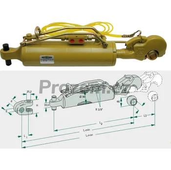 Tažné zařízení Hydraulický třetí bod se záchyt. hákem (637/250mm), Kat. 3 (Wal