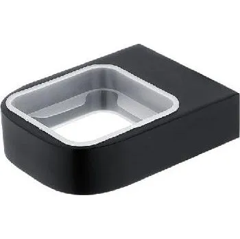 Dávkovač mýdla Nimco Nikau - Držák pro dávkovač, sklenku nebo mýdlenku, černá mat NKC 30050X-90