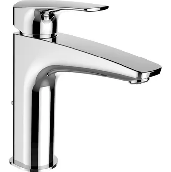 Vodovodní baterie Laurin - umyvadlová stojánková páková baterie Eco+, výtok 13 cm, s automatickou výpustí HF500703100000