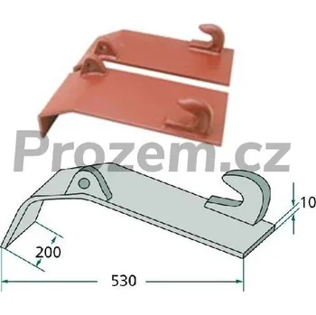 Sada EURO úchytů pro příslušenství na čelní nakladač