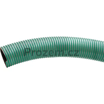 Zahradní hadice Fekální PVC savice a tlaková hadice 110/127 mm, 3 bar/-0,9 bar, PVC, -25°C/+60°C, šedá/zelená, PVC spirála