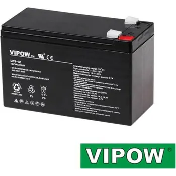 Trakční baterie Baterie olověná 12V/ 9Ah VIPOW bezúdržbový akumulátor