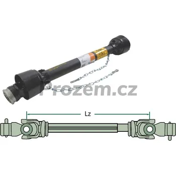 Kardanová hřídel, Lz=1210mm, PTO 10, 12 kW, 6 zubů/6 zubů