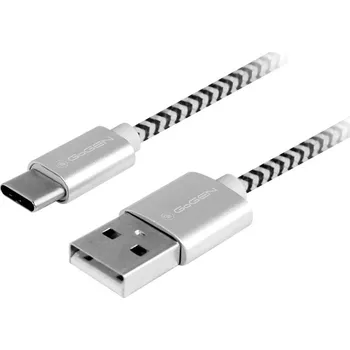 Datový kabel GoGEN USB/USB-C 2 m stříbrný