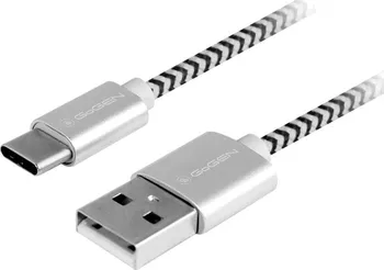 Datový kabel GoGEN USB/USB-C 2 m stříbrný
