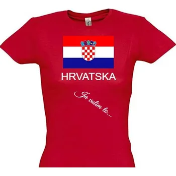 Dámské tričko Chorvatsko, Velikost: M, Barva: žlutá