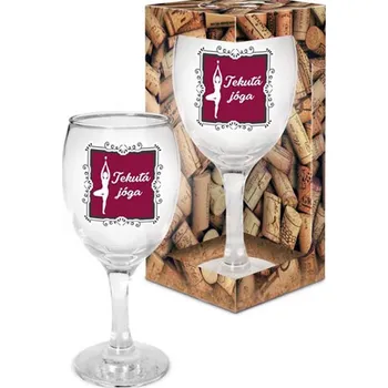 Sklenice Happy Spirit Sklenička na víno tekutá jóga 220 ml