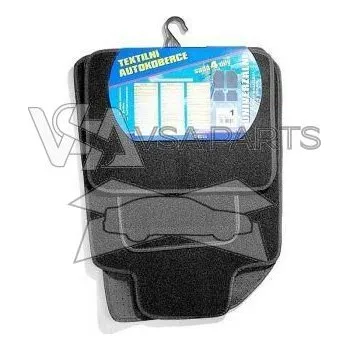 autokoberec COMPASS Koberce textilní UNI 1 černé, sada 4 ks