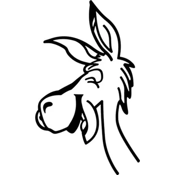 Samolepicí dekorace na vozidlo Samolepka osel z boku na auto a motorku, tuning nálepka (5378)