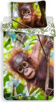 Ložní povlečení Jerry Fabrics Orangutan 02 140 x 200, 70 x 90 cm zipový uzávěr