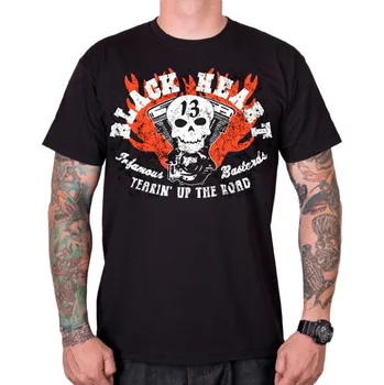 BLACK HEART Triko Flathead Skull černá - XXL