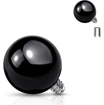 Piercing Šperky4U Ozdobná černá kulička k dermálu - MD015K-03