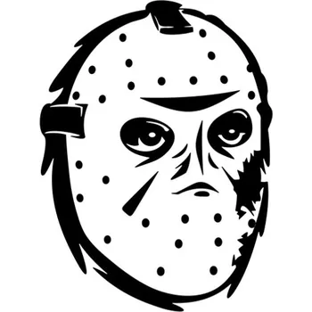 Samolepicí dekorace na vozidlo Samolepka maska Jason na auto a motorku, tuning nálepka (5368)