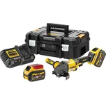 DCG418T2 DeWALT 54 V XR AKU ÚHLOVÁ BRUSKA 125MM, 2300W, 2x 6,0AH AKU XR FLEXVOLT Li-ION 54/18VOLT, KUFR T-STAK