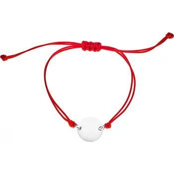 Náramek Šperky4U Červený textilní náramek s kolečkem - ON010R